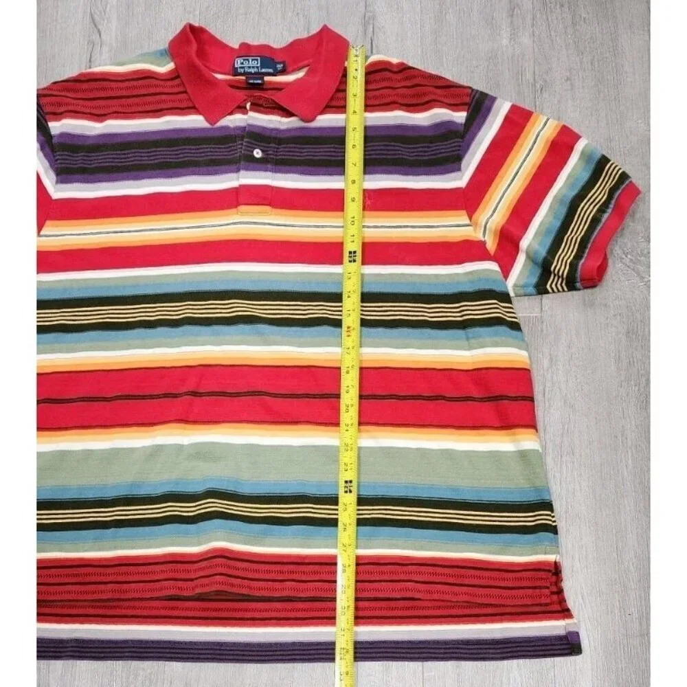 Polo Ralph Lauren Shirt 3XB 3XL Southwest Knit Aztec Navajo Blanket Stripe 90s